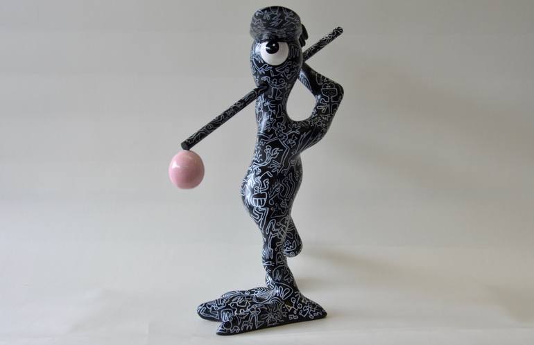 Original Abstract Sports Sculpture by Wim De Prez