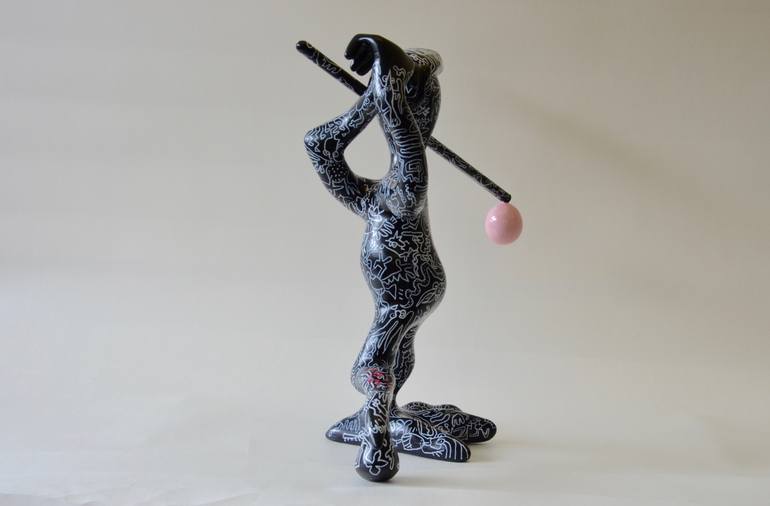 Original Abstract Sports Sculpture by Wim De Prez