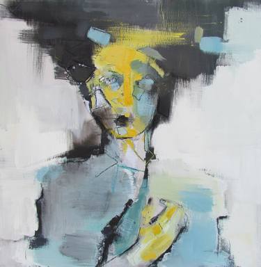 Original Abstract Expressionism Portrait Painting by Evita Gavriil