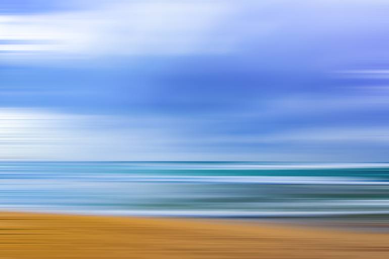 Original Seascape Photography by Harv Greenberg | Abstract Art on Paper | SYMPHONY IN BLUE - NA PALI COAST - KAUAI