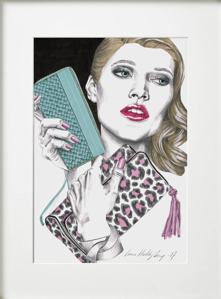 Original Figurative Fashion Drawing by Lena Holtzberg