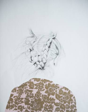 Saatchi Art Artist Angela Smith; Drawings, “Paper Doll (Pink & Gold)” #art