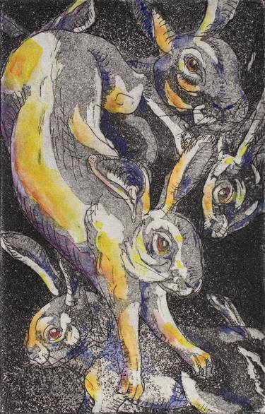 Original Animal Printmaking by Susan F Schafer