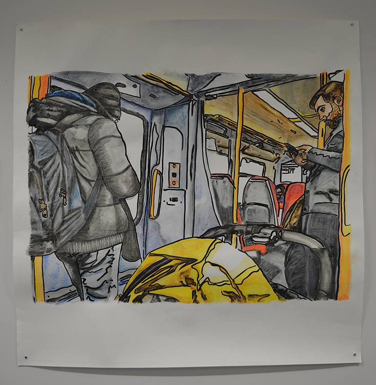 Original Transportation Painting by Georgina Talfana