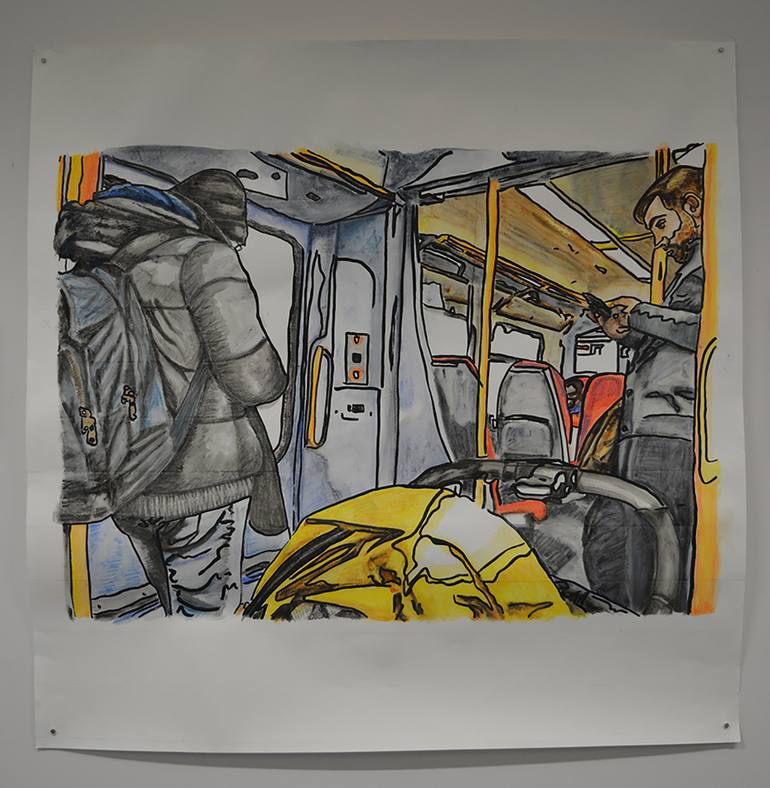 Original Street Art Transportation Painting by Georgina Talfana