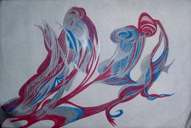 Original Abstract Expressionism Abstract Drawings by Patrinia Landrum