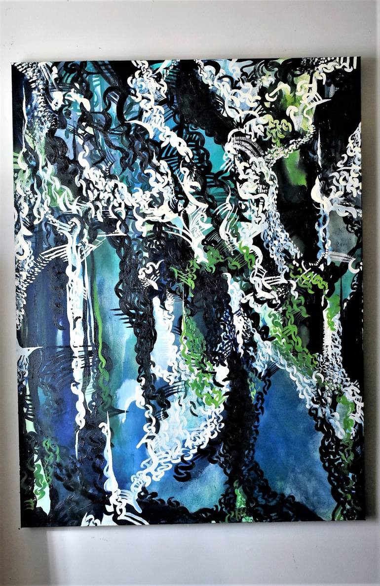 Original Abstract Expressionism Abstract Painting by Patrinia Landrum