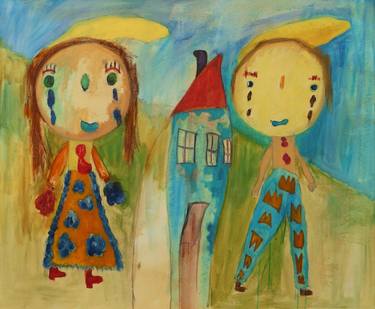 Original Contemporary Children Mixed Media by Ferenc Bartus