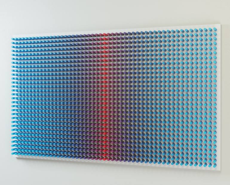 Original Color Field Painting Geometric Sculpture by Nazar Symotiuk