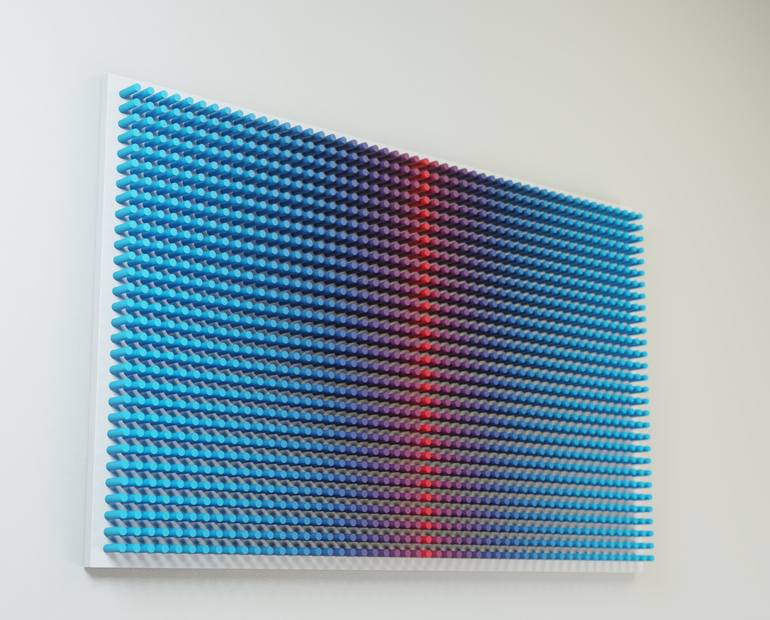 Original Color Field Painting Geometric Sculpture by Nazar Symotiuk