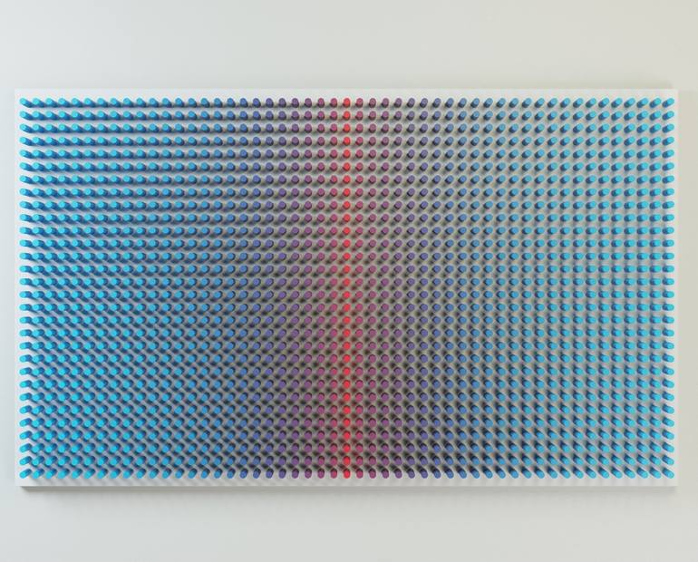 Original Color Field Painting Geometric Sculpture by Nazar Symotiuk