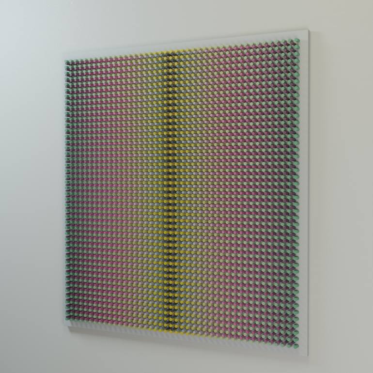 Original Op Art Abstract Sculpture by Nazar Symotiuk