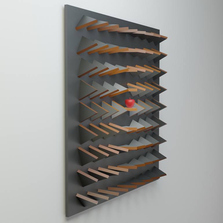 Original Algorithmic Abstract Sculpture by Nazar Symotiuk