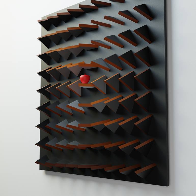 Original Algorithmic Abstract Sculpture by Nazar Symotiuk