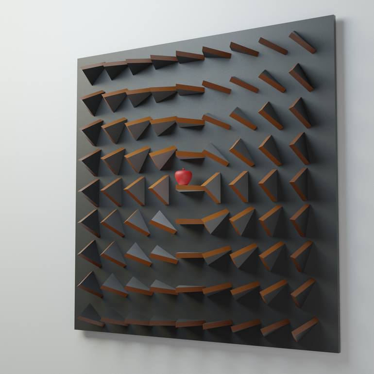Original Algorithmic Abstract Sculpture by Nazar Symotiuk