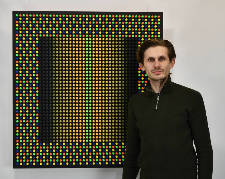 Original Color Field Painting Abstract Sculpture by Nazar Symotiuk