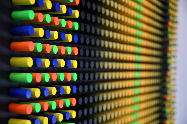 Original Color Field Painting Abstract Sculpture by Nazar Symotiuk