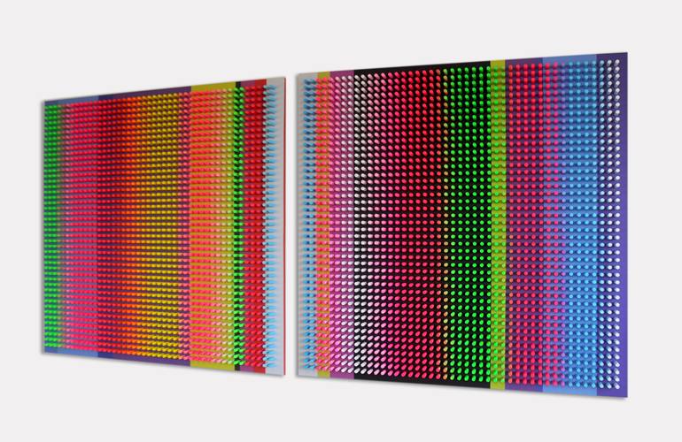 Original Color Field Painting Abstract Sculpture by Nazar Symotiuk