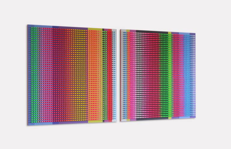 Original Color Field Painting Abstract Sculpture by Nazar Symotiuk