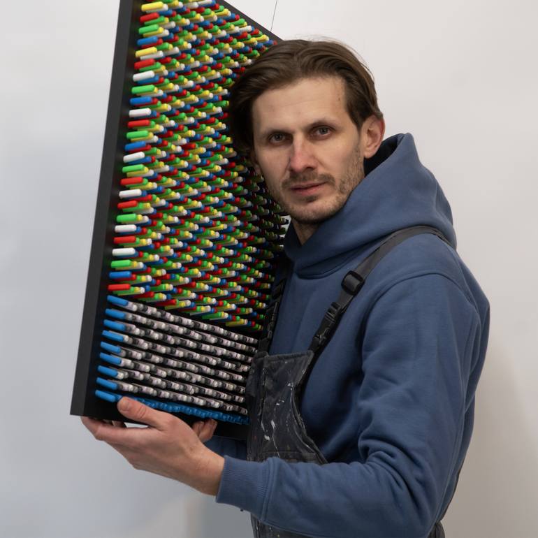 Original Impressionism Abstract Sculpture by Nazar Symotiuk