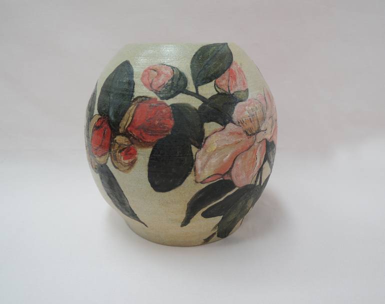 Original Art Deco Floral Sculpture by Tuyet Cao
