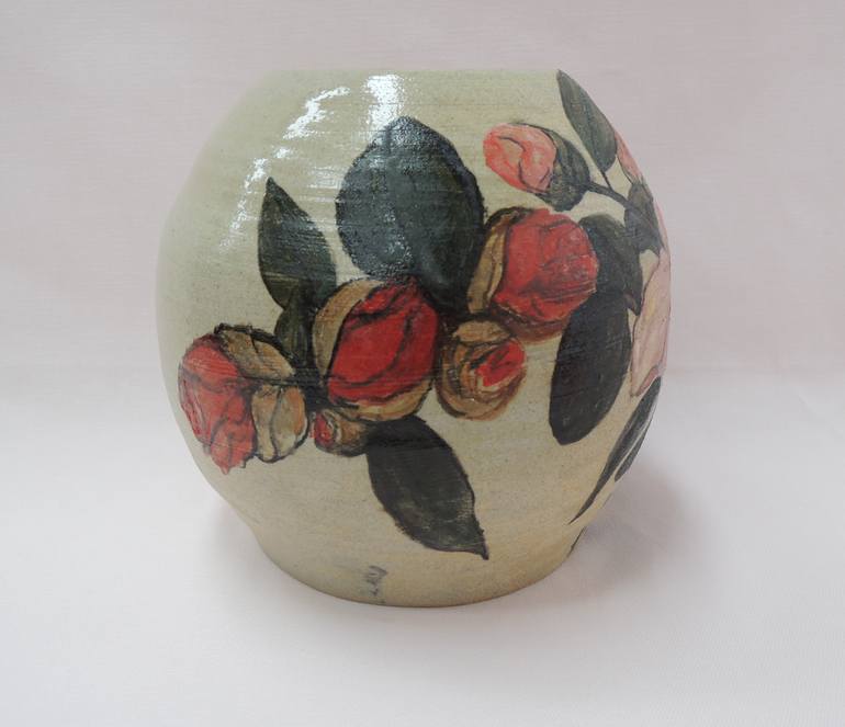 Original Art Deco Floral Sculpture by Tuyet Cao