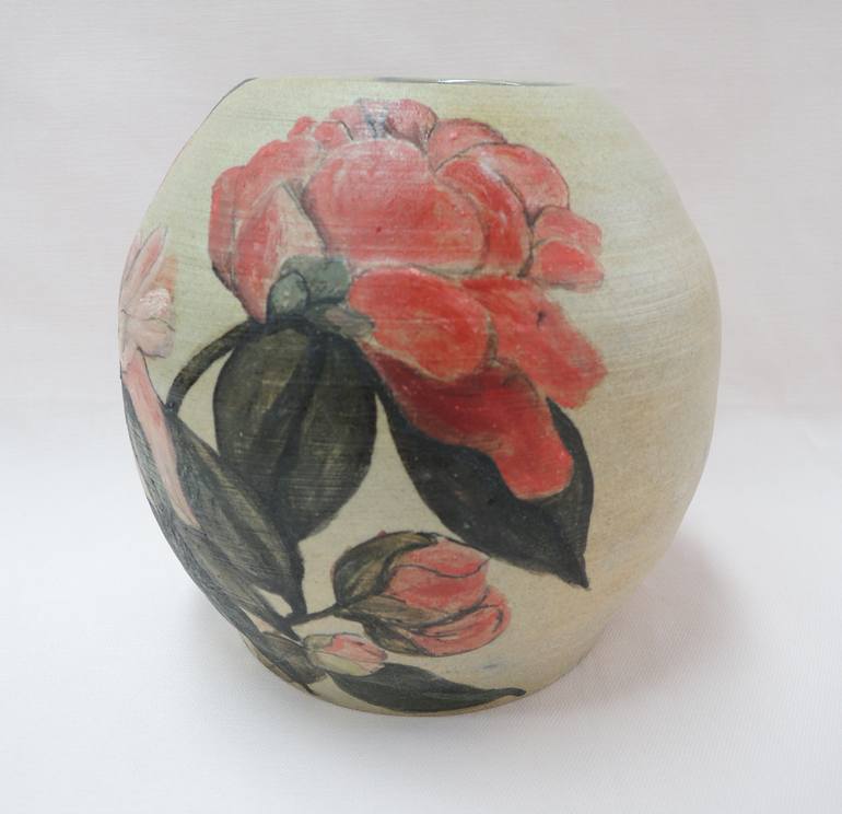 Original Art Deco Floral Sculpture by Tuyet Cao