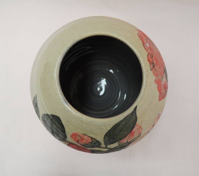 Original Art Deco Floral Sculpture by Tuyet Cao