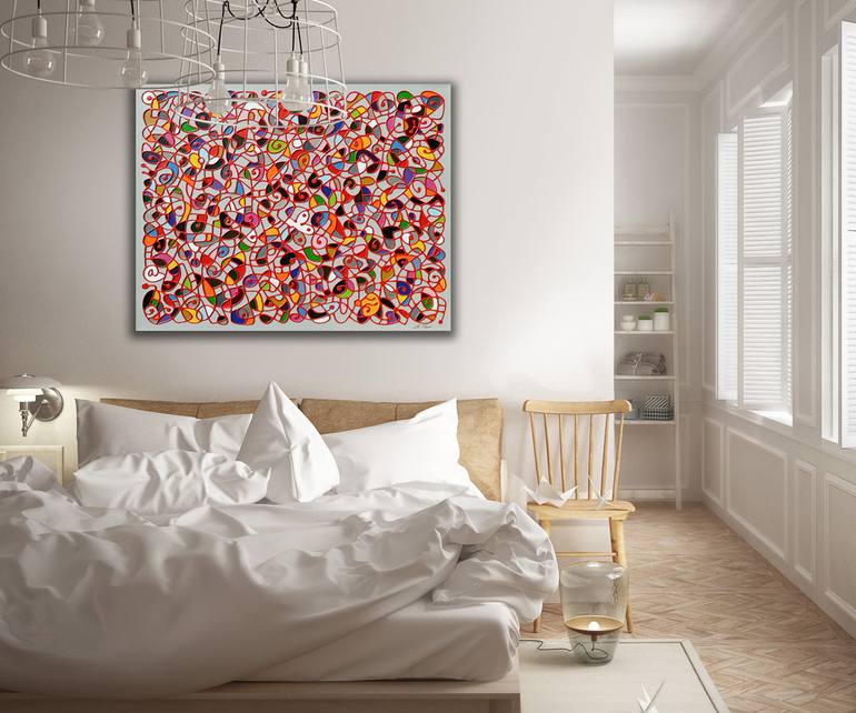 Original Abstract Painting by Frank Le Pair
