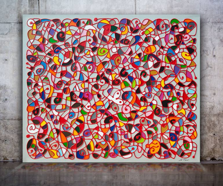 Original Abstract Painting by Frank Le Pair