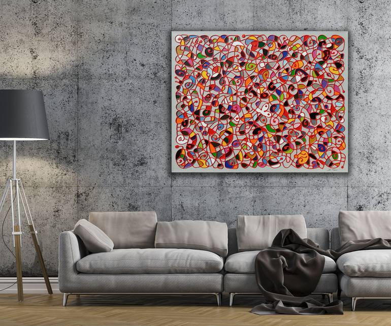 Original Abstract Painting by Frank Le Pair