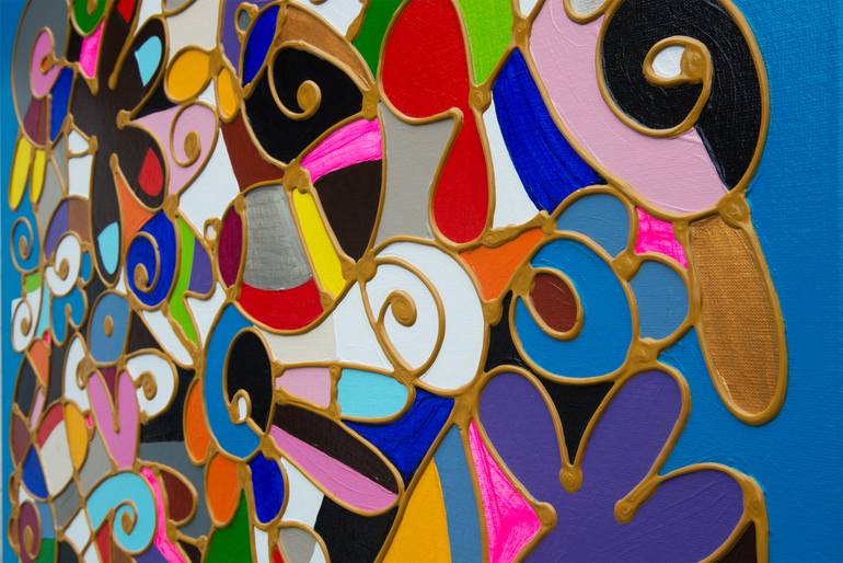 Original Abstract Painting by Frank Le Pair