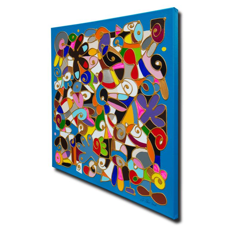 Original Abstract Painting by Frank Le Pair