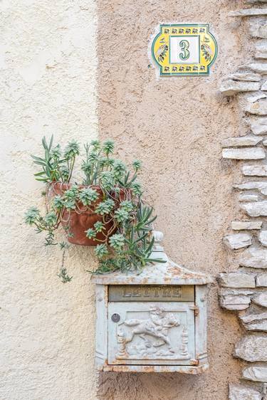 Vintage Mailbox in Antibes City, Postal Mail Box, French Riviera thumb