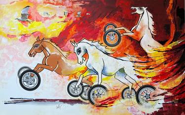 Original Conceptual Horse Paintings by VIRAJ PONKSHE