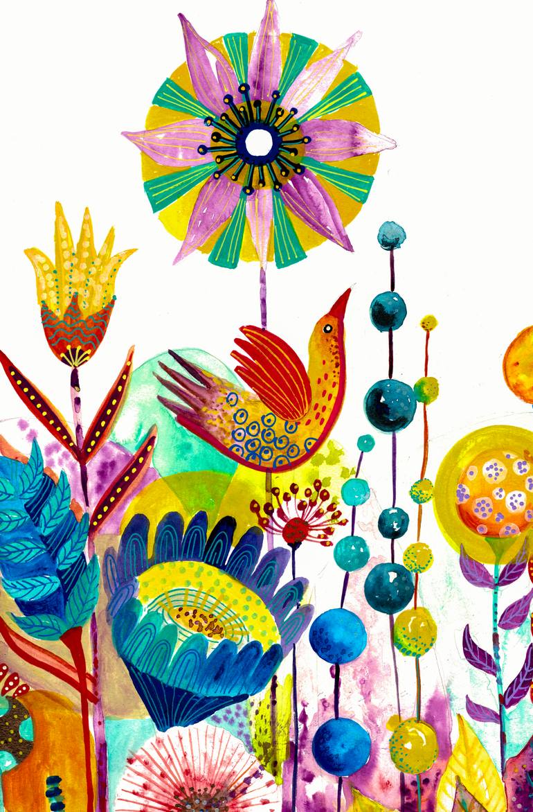 Original Contemporary Floral Painting by Sari Ochoa