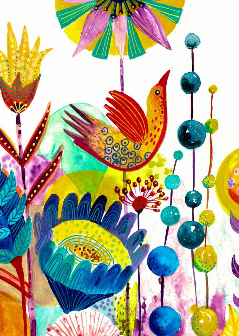 Original Contemporary Floral Painting by Sari Ochoa