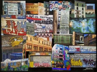 Original Photorealism Cities Collage by Pearl Fine Art