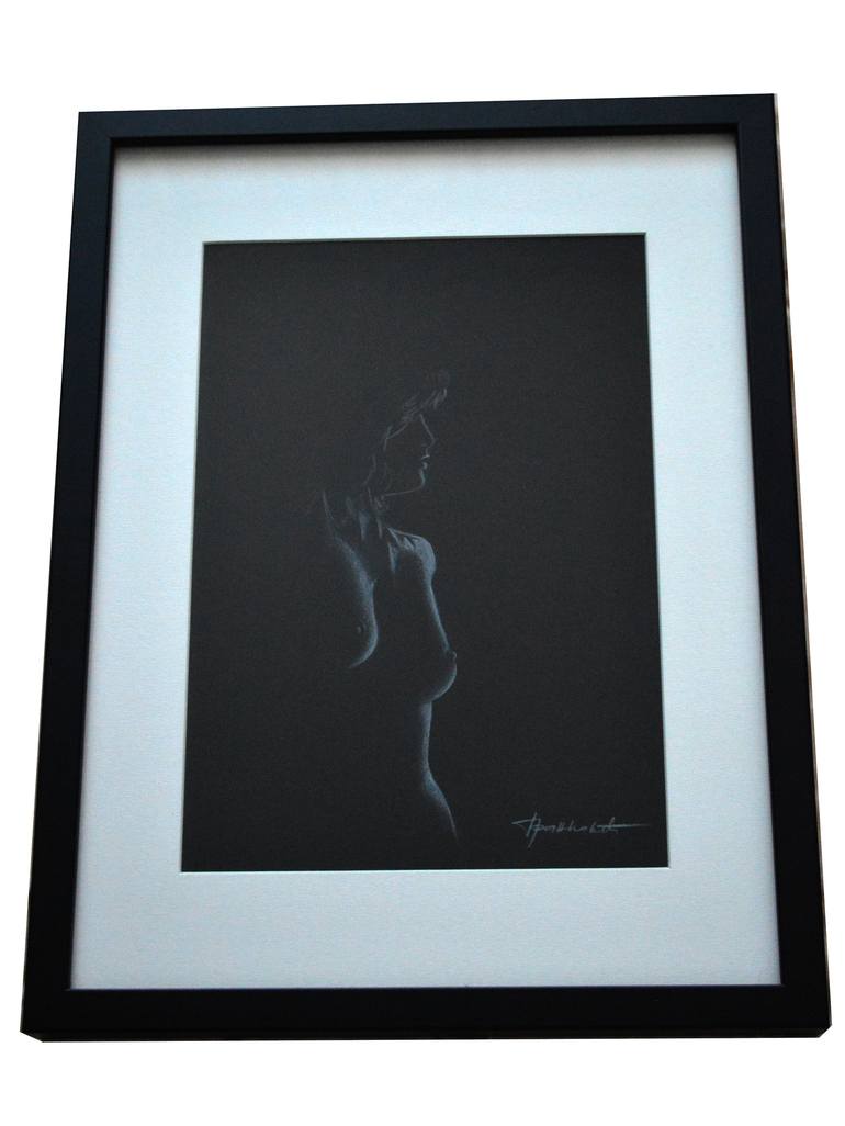 Original Fine Art Nude Drawing by Brankovic Bojan