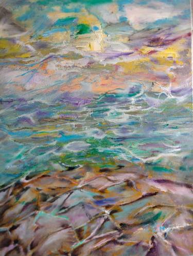 Print of Impressionism Seascape Paintings by Gabriela Enso