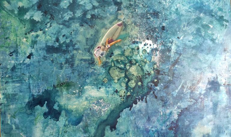 Original Abstract Sport Painting by Carolina Sauca