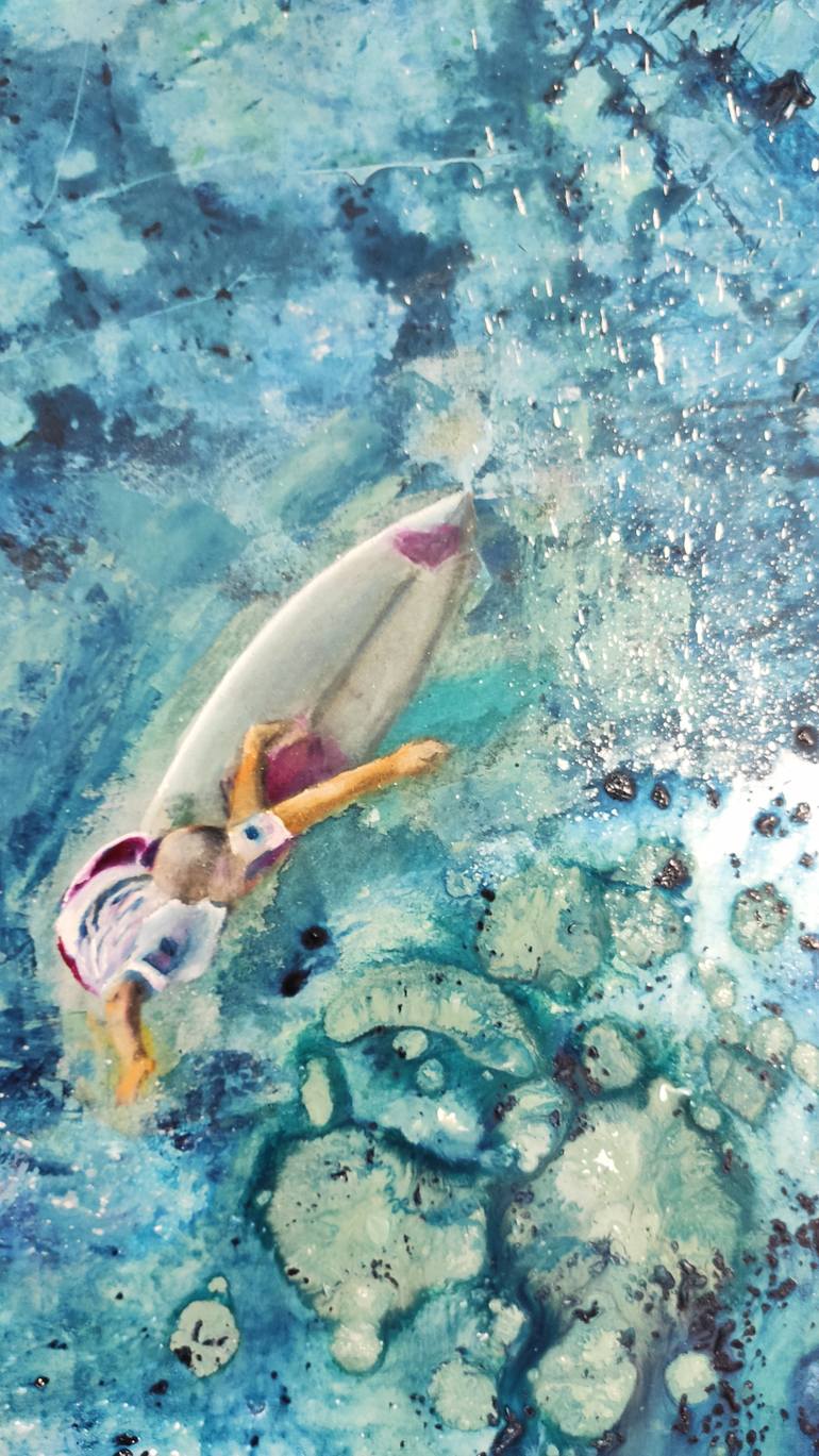Original Abstract Sport Painting by Carolina Sauca