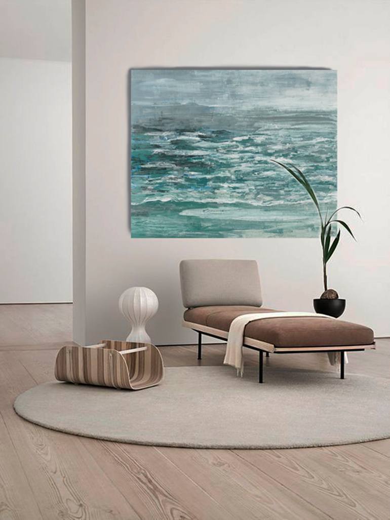 Original Impressionism Beach Painting by Carolina Sauca