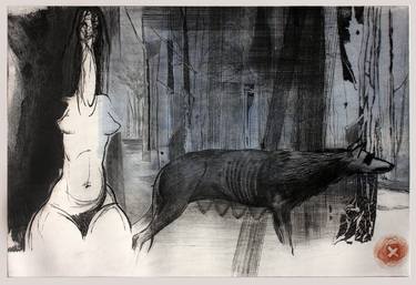 Original Nude Printmaking by Agnese Kurzemniece