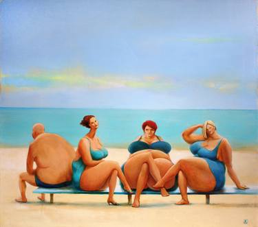 Print of Figurative People Paintings by Agnese Kurzemniece