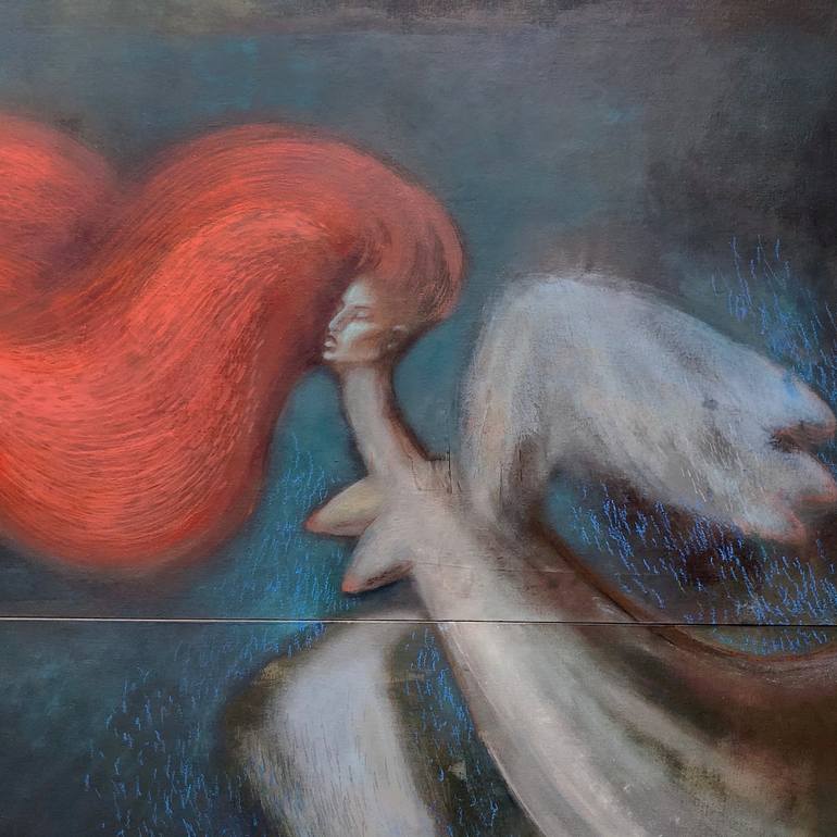 Original Figurative Classical mythology Painting by Agnese Kurzemniece