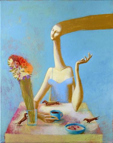 Print of Figurative Women Paintings by Agnese Kurzemniece