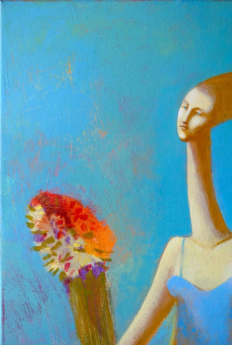 Original Figurative Women Painting by Agnese Kurzemniece
