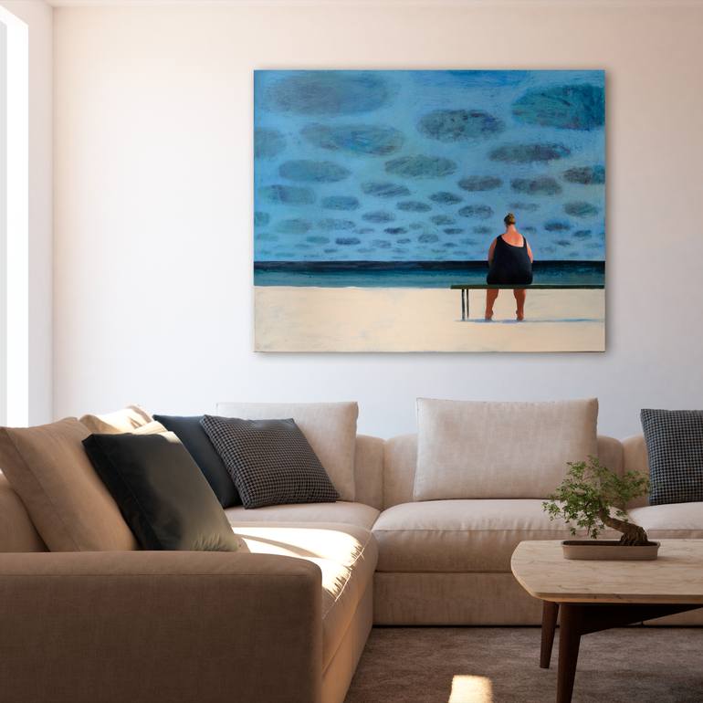 Original Conceptual Seascape Painting by Agnese Kurzemniece