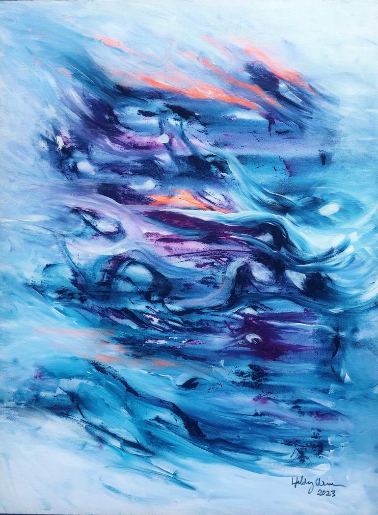 Brought by the Waves Painting by Yıldız Arun | Saatchi Art